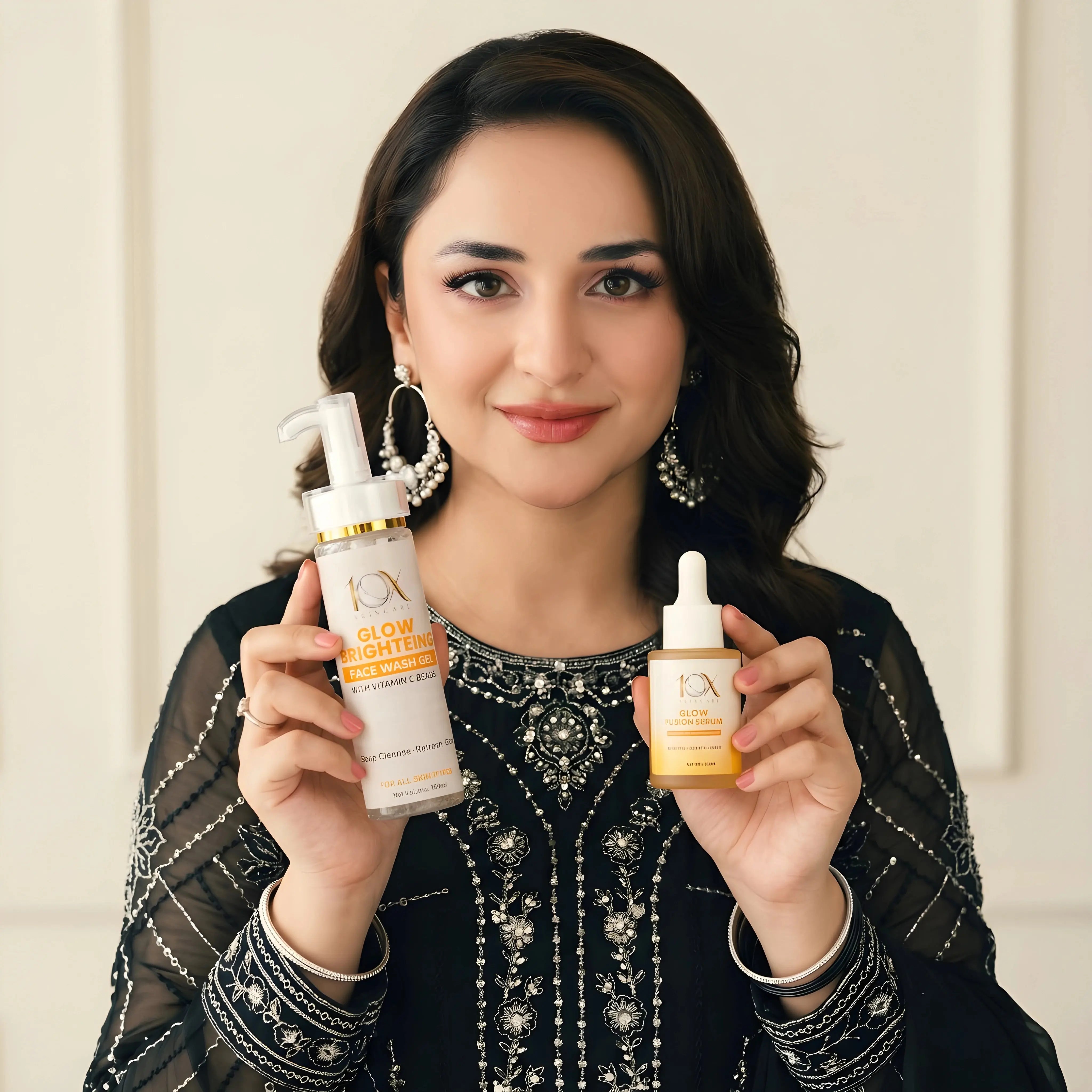 10X Glow Fusion Brightening Kit – Glow Fusion Serum (30ml) + Glow Brightening Face Wash Gel (130ml) 10xskincare