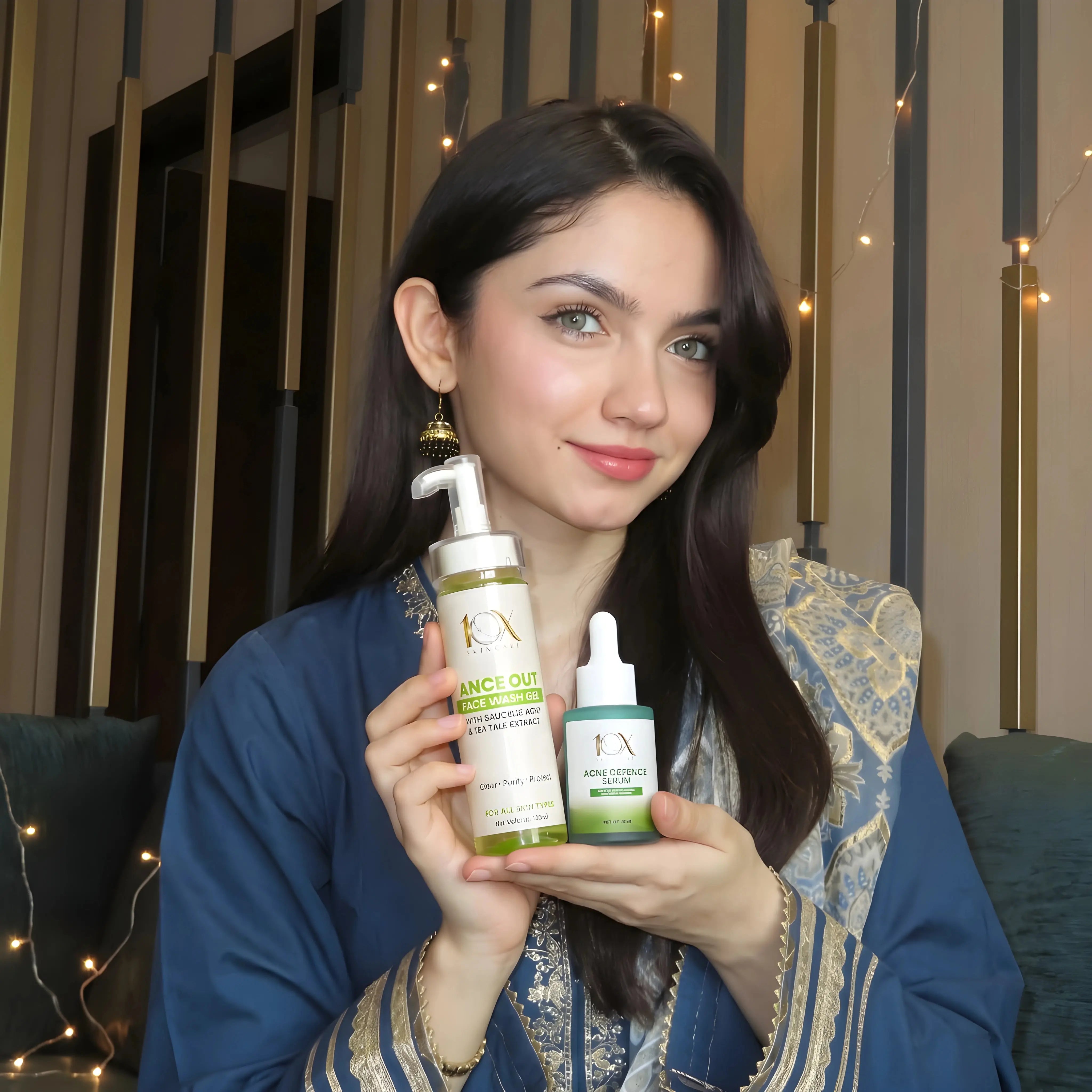 10X Acne Treatment Kit – Acne Defence Serum (30ml) + Acne Out Face Wash Gel (130ml) | Oil Control, Deep Pore Cleansing & Clear Skin Solution 10xskincare