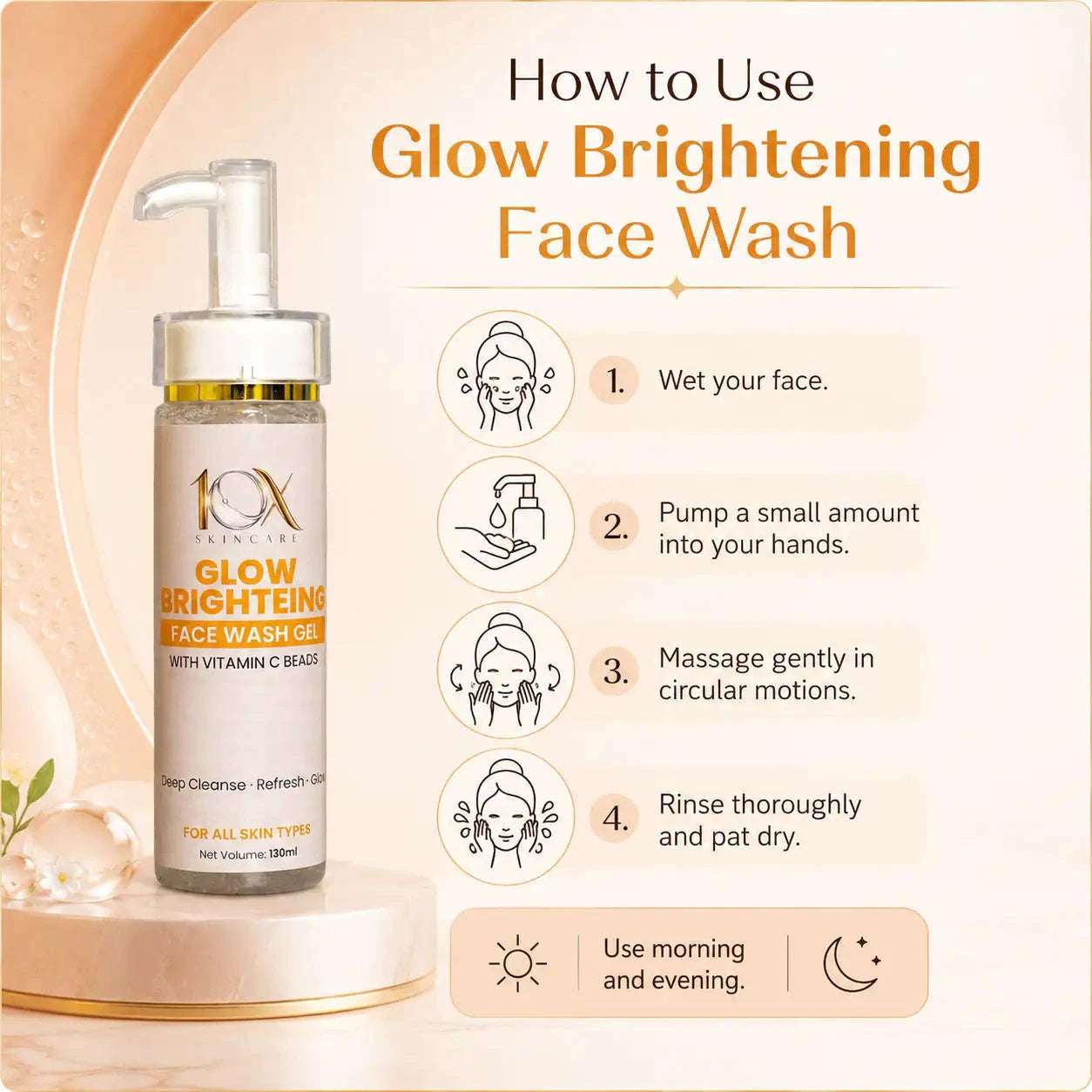 Glow Brightening Face Wash 10X Skin care