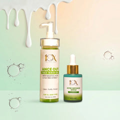10X Acne Treatment Kit – Acne Defence Serum (30ml) + Acne Out Face Wash Gel (130ml) | Oil Control, Deep Pore Cleansing & Clear Skin Solution 10xskincare