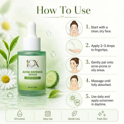 Acne Defence Serum 30ml 10X Skin care