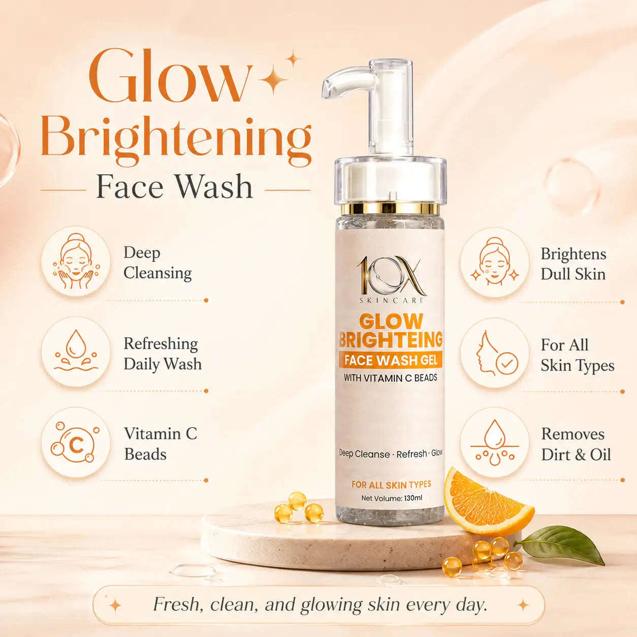 Glow Brightening Face Wash 10X Skin care